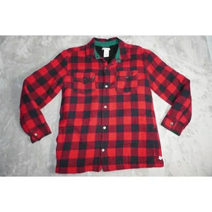 Tommy Bahama Kids Sherpa Lined Flannel Jacket Youth XXL (16) Buffalo Plaid